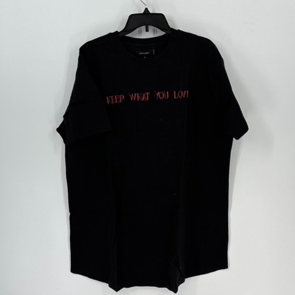 Women's Night Addict Keep Slogan T-Shirt Dress S